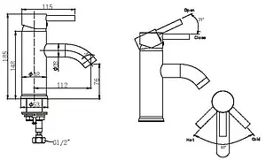Смеситель для раковины Bravat Slim хром F1332366CP-RUS Смеситель для раковины Bravat Slim хром F1332366CP-RUS, 2
