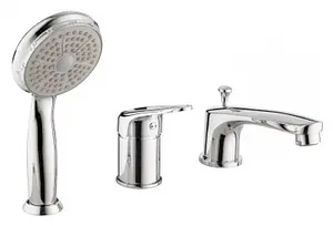 Смеситель на борт ванны на 3 отверстия Lemark Luna хром LM4145C Смеситель на борт ванны на 3 отверстия Lemark Luna хром LM4145C, 1