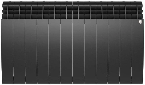 Радиатор алюминиевый 12 секций Royal Thermo BiLiner Alum 500 Noir Sable RTBANS50012