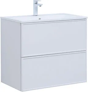 Тумба-умывальник Aquanet Арт 75 белый матовый 00313255+00318925, 1