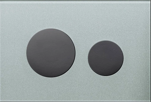 Клавиша смыва для унитаза TECEloop Modular кнопки на выбор, стекло серебрянный (Alape)
