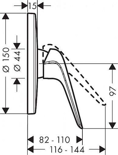 Смеситель для душа скрытого монтажа Hansgrohe Novus HighFlow хром 71066000