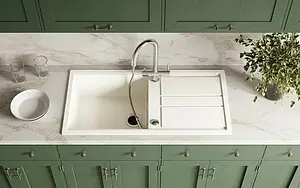 Мойка кухонная Omoikiri Kitagawa 100-WH белый 4993787 Мойка кухонная Omoikiri Kitagawa 100-WH белый 4993787, 3