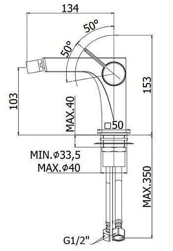 Смеситель для биде Paffoni Rock полированная сталь RO131ST