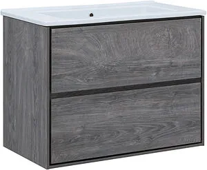 Тумба-умывальник подвесная Aquanet Милан 85 дуб рошелье 00339969+00249690, 1