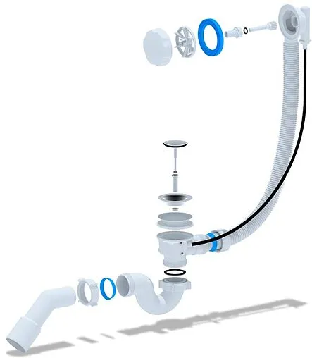 Слив-перелив для ванны Ани Пласт хром EM511 Слив-перелив для ванны Ани Пласт хром EM511