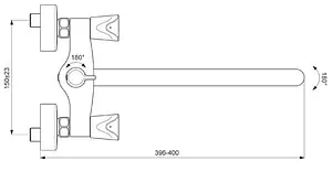 Смеситель для ванны с длинным изливом Vidima Neo хром BA336AA Смеситель для ванны с длинным изливом Vidima Neo хром BA336AA, 3