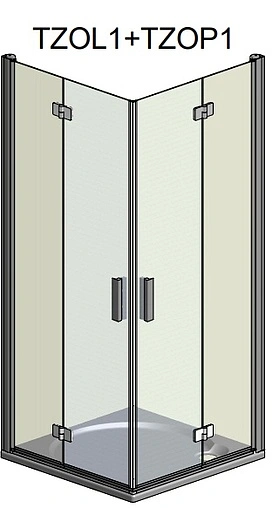 Душевая дверь 1100мм прозрачное стекло Roltechnik Tower Line TZOP1/1100 P 737-110000P-00-02