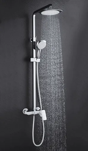 Душевая система со смесителем для ванны D&amp;K Berlin.Steinbeis белый/хром DA1433716A02