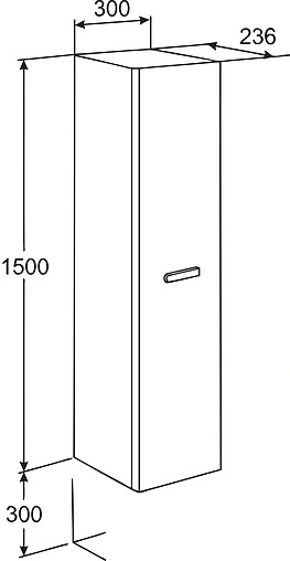 Шкаф-пенал подвесной Roca Victoria Nord 30 белый ZRU9000026