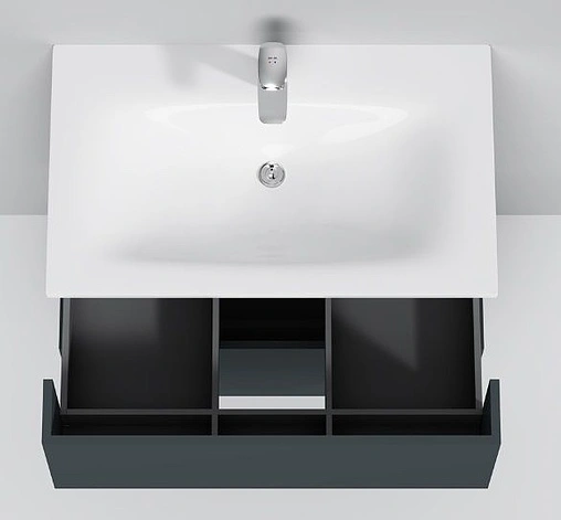 Тумба-умывальник подвесная Am.Pm Spirit 2.0 80 графит M70AFHX0802GM+M70AWCC0802WG