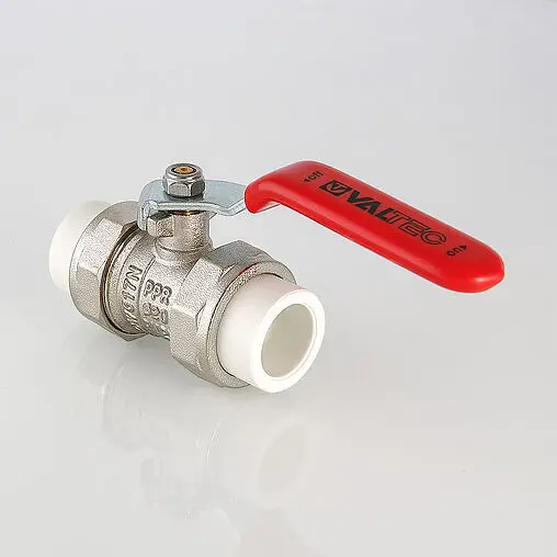 Кран шаровый с двумя переходами на пп трубу 25мм x 25мм Valtec VTp.745.0.025