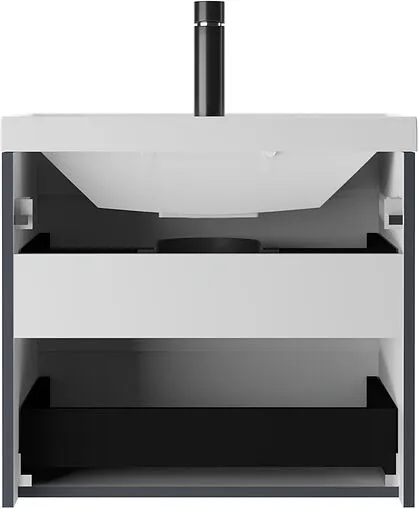 Тумба под умывальник подвесной Домино Tower 60 графит DT2503T