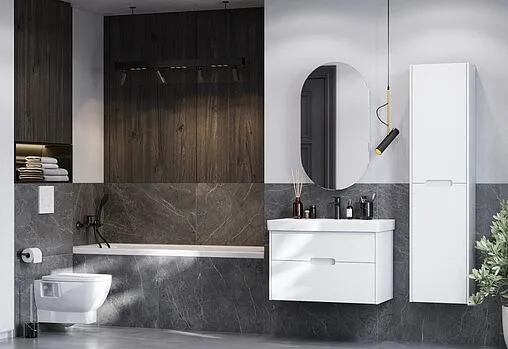 Тумба-умывальник подвесная Aquaton Оливия 80 белый матовый 1A2831K0OL010