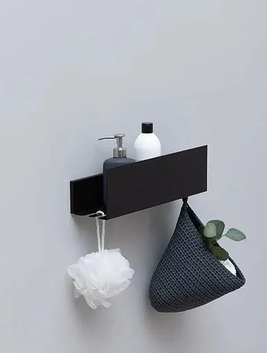 Полка Aquanet Магнум 40 чёрный матовый 00274188