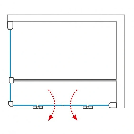Душевое ограждение 1100x900мм прозрачное стекло Roltechnik Elegant Line GDN2+UB/1100*900 138-1100000-00-02+729-9000000-00-02