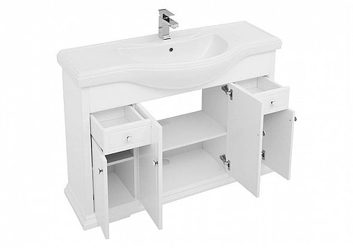 Тумба под умывальник напольная Aquanet Классик 120 белый 00175302