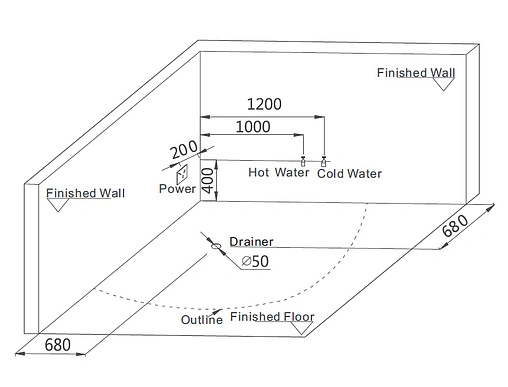 Ванна акриловая с гидромассажем Gemy 152x152 G9082 B
