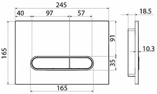 Клавиша смыва для унитаза IDDIS Unifix 070 UNI70M0i77 хром матовый