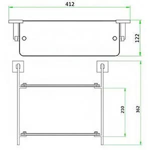 Полка SMARTsant Модерн хром SM02081AA, 2