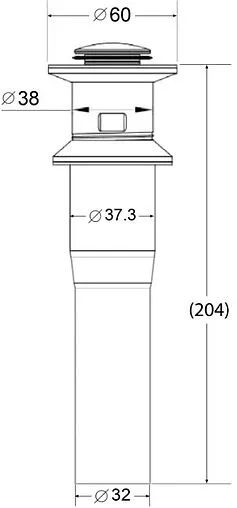 Выпуск автоматический для раковины с переливом BelBagno брашированное золото BB-PCU-03-BORO Выпуск автоматический для раковины с переливом BelBagno брашированное золото BB-PCU-03-BORO