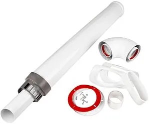 Комплект дымохода Ø 60/100мм L=1000мм E.C.A. KIT00A, 2