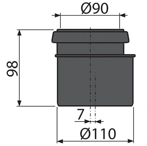 Адаптер DN 90/100 AlcaPlast M907