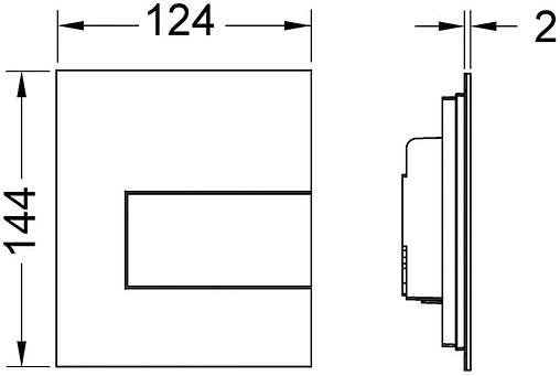 Клавиша смыва для писсуара TECEsquare II Urinal 9242814 белый матовый