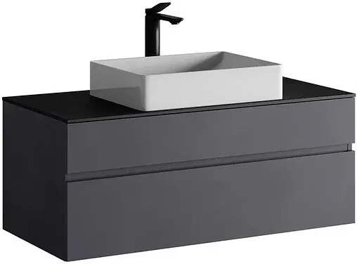 Тумба-умывальник подвесная Raval Decent 100 антрацит Dec.01.100/A/RL