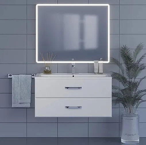 Тумба под умывальник подвесная Uperwood Foster 100 белый матовый 291020514