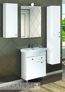 Тумба-умывальник напольная Aquaton Лиана 65 M белый 1A1658K0LL010, 3