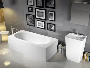 Ванна отдельностоящая из искусственного камня Riho Madrid 180x86 белый B124001105 Ванна отдельностоящая из искусственного камня Riho Madrid 180x86 белый B124001105, 4