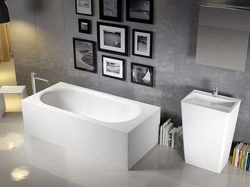 Ванна отдельностоящая из искусственного камня Riho Madrid 180x86 белый B124001105