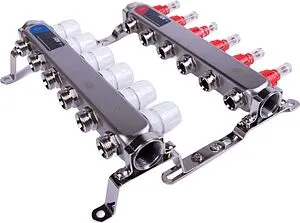 Группа коллекторная с расходомерами 6 отводов 1&quot;в/в x ¾&quot;ек FDV S1101A-1/6, 5