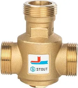 Трехходовой термостатический антиконденсационный клапан 1¼" Kvs 9.0 Stout SVM-0030-325504 Трехходовой термостатический антиконденсационный клапан 1¼" Kvs 9.0 Stout SVM-0030-325504, 2