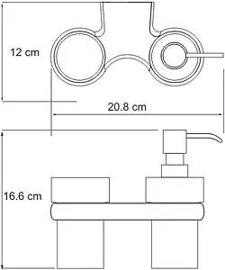 Дозатор для жидкого мыла Wasserkraft Berkel хром 6889, 3