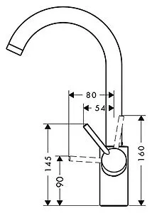 Смеситель для кухни Hansgrohe Talis M52 270 1jet хром 14870000 Смеситель для кухни Hansgrohe Talis M52 270 1jet хром 14870000, 3