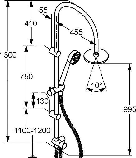 Душевая система без смесителя Kludi Zenta хром 6167705-00