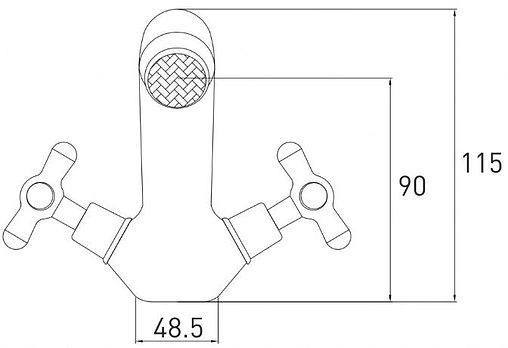 Смеситель для раковины Gross Aqua Retro хром 6090083C