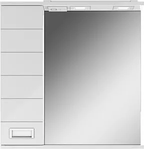 Шкаф-зеркало Домино Cube 65 L белый DC5006HZ, 4