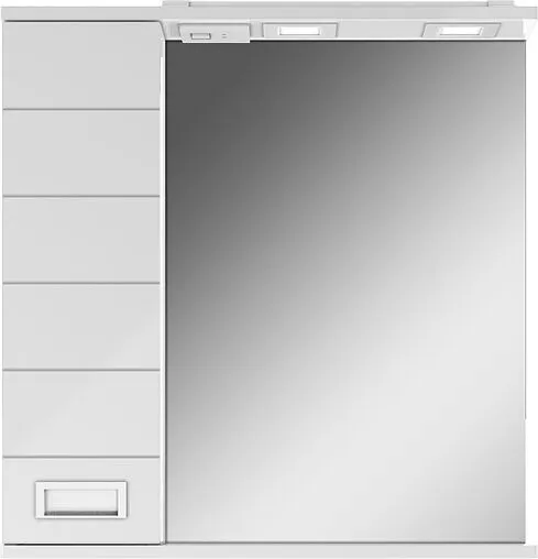 Шкаф-зеркало Домино Cube 65 L белый DC5006HZ