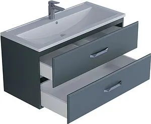 Тумба-умывальник подвесная Uperwood Foster 100 серый графит 291020543 Тумба-умывальник подвесная Uperwood Foster 100 серый графит 291020543, 4