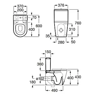 Крышка-сиденье для унитаза с микролифтом Roca Inspira Round белый 80152C00B, 2