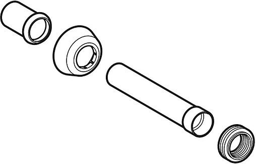 Переходник 45х55 для колена смыва бачков Geberit 118.026.11.1 Переходник 45х55 для колена смыва бачков Geberit 118.026.11.1