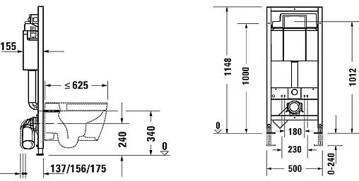 Комплект 5 в 1 Duravit D-Neo Set_D-Neo_хром с кнопкой WD5001021 хром глянцевый