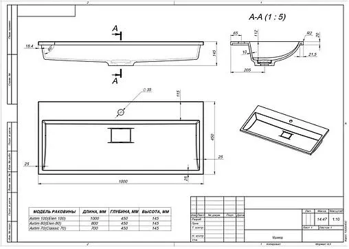 Раковина Versalia Absolute 70 белый 4670142930389