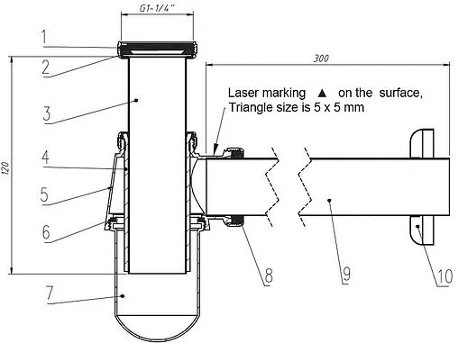 Сифон бутылочный для раковины Arrowhead хром 730001 Сифон бутылочный для раковины Arrowhead хром 730001