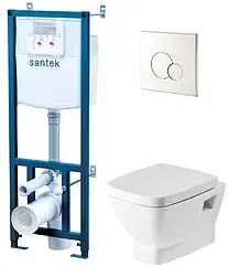 Комплект 5 в 1 Santek Нео 1WH501543 с кнопкой хром глянцевый Комплект 5 в 1 Santek Нео 1WH501543 с кнопкой хром глянцевый