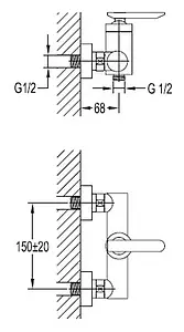 Смеситель для душа Cezares Siesta хром SIESTA-D-01 Смеситель для душа Cezares Siesta хром SIESTA-D-01, 2