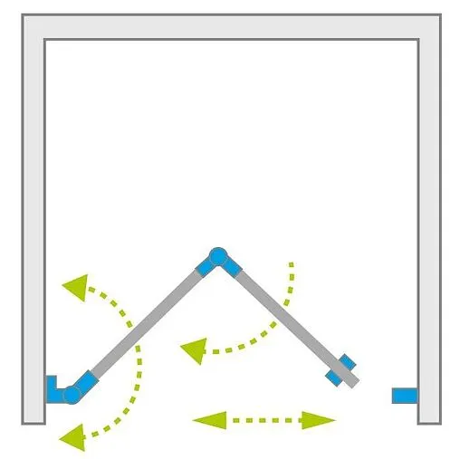 Дверь в нишу 900мм прозрачное стекло Radaway Essenza New DWB 90 L 385076-01-01L